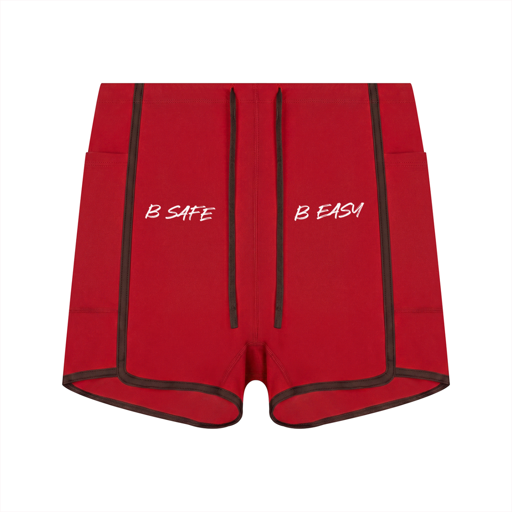 Women's High Rise Color Block Yoga Shorts