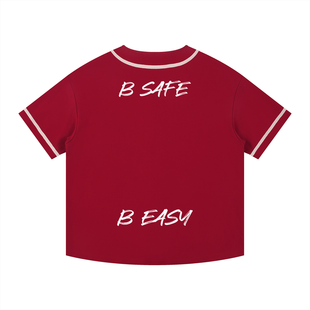 Contrast Piped Button-Up Jersey