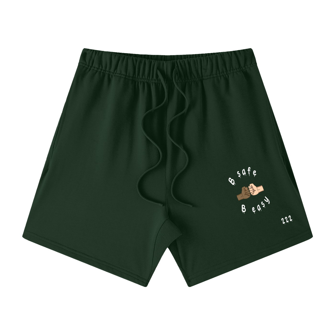 Unisex Earth Tone Loose Fit Cotton Shorts
