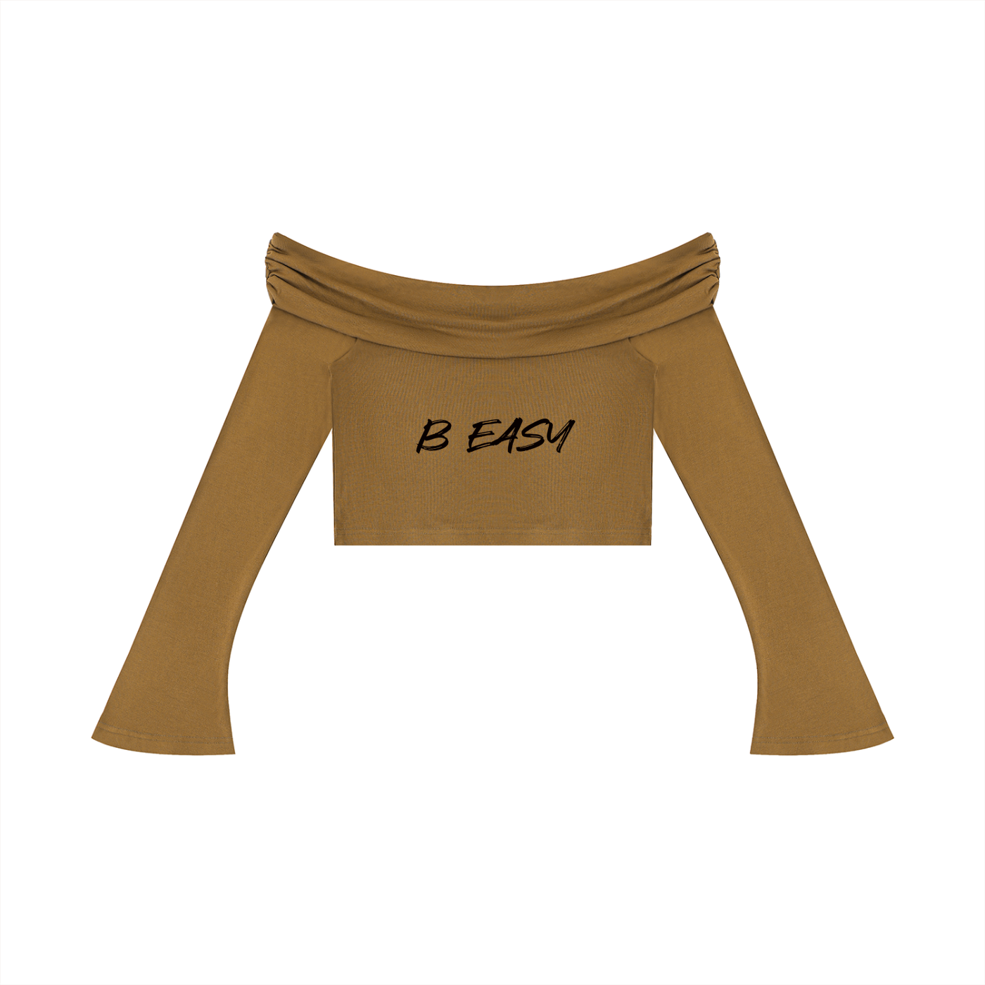 Women's Off-the-Shoulder Bell Sleeve Crop T-Shirt