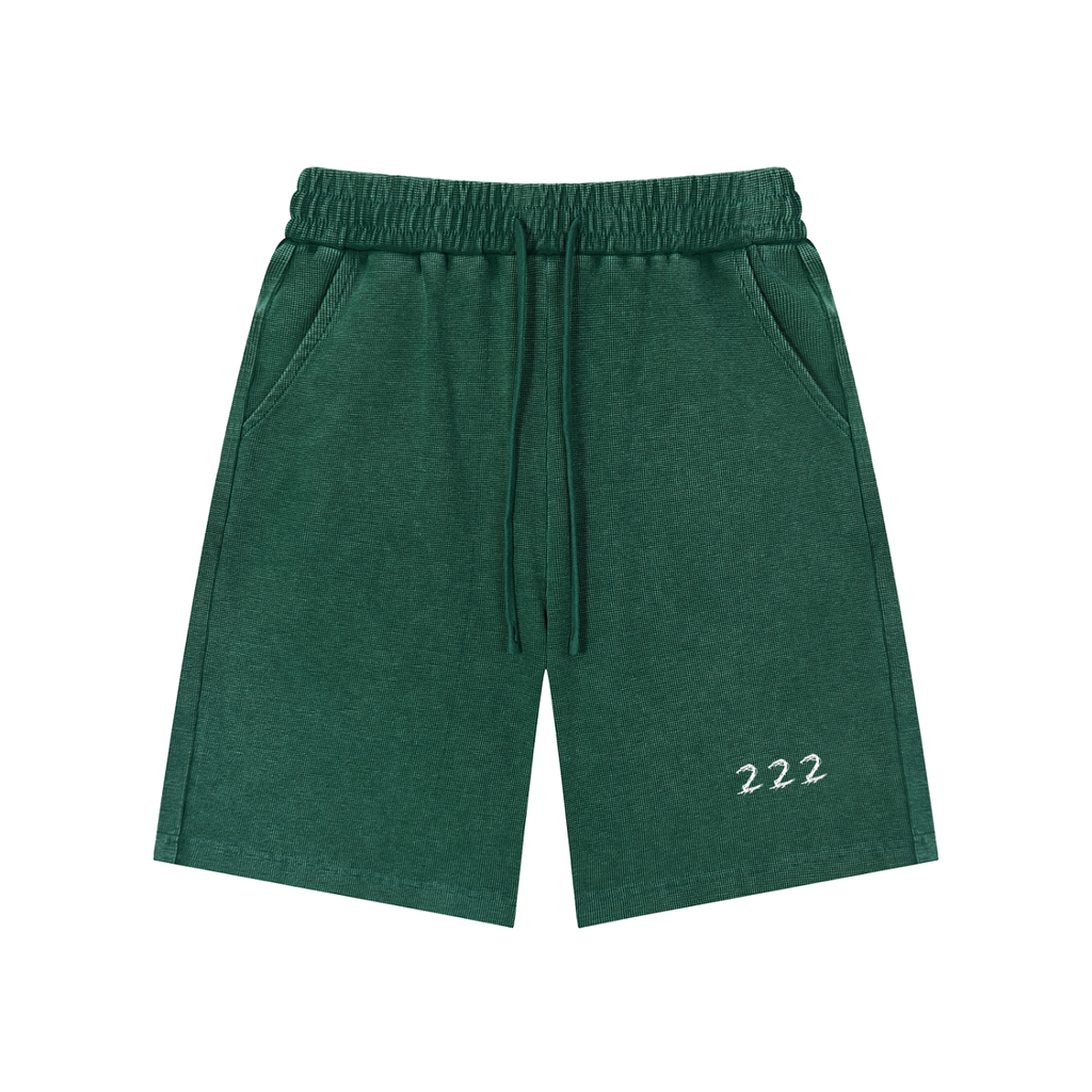 Mineral Wash Waffle Knit Shorts