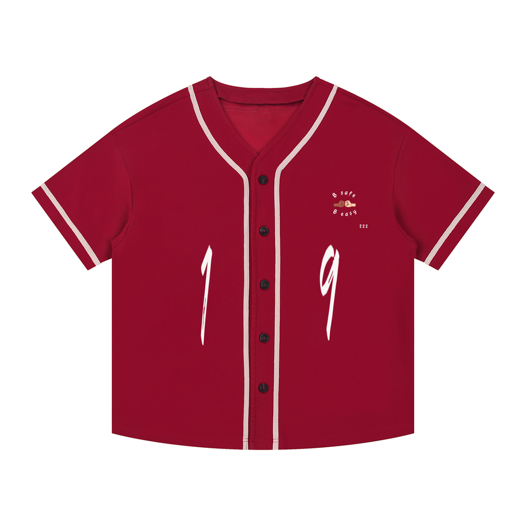 Contrast Piped Button-Up Jersey