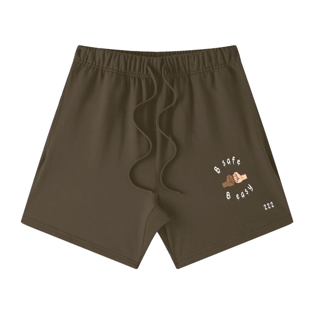 Unisex Earth Tone Loose Fit Cotton Shorts