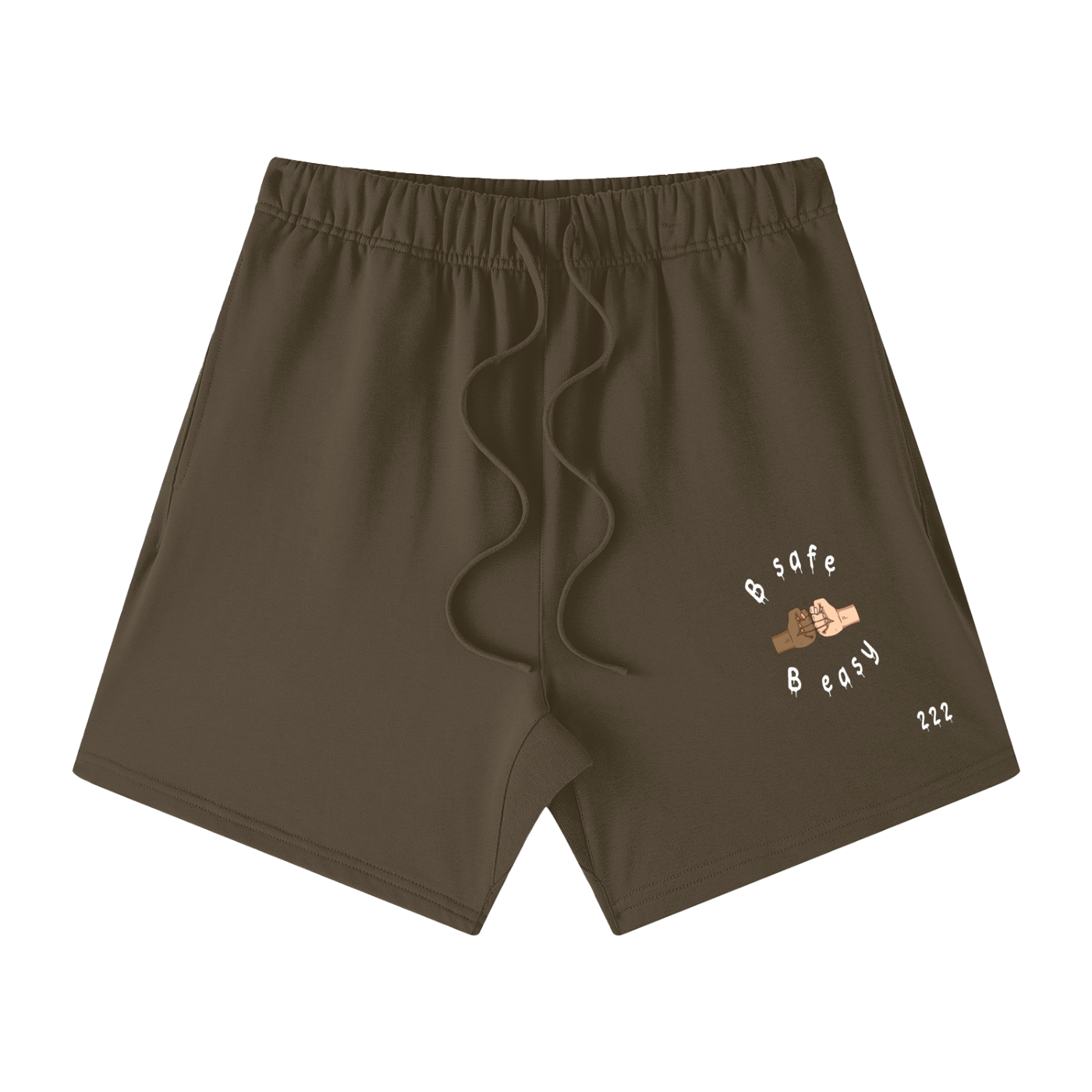 Unisex Earth Tone Loose Fit Cotton Shorts