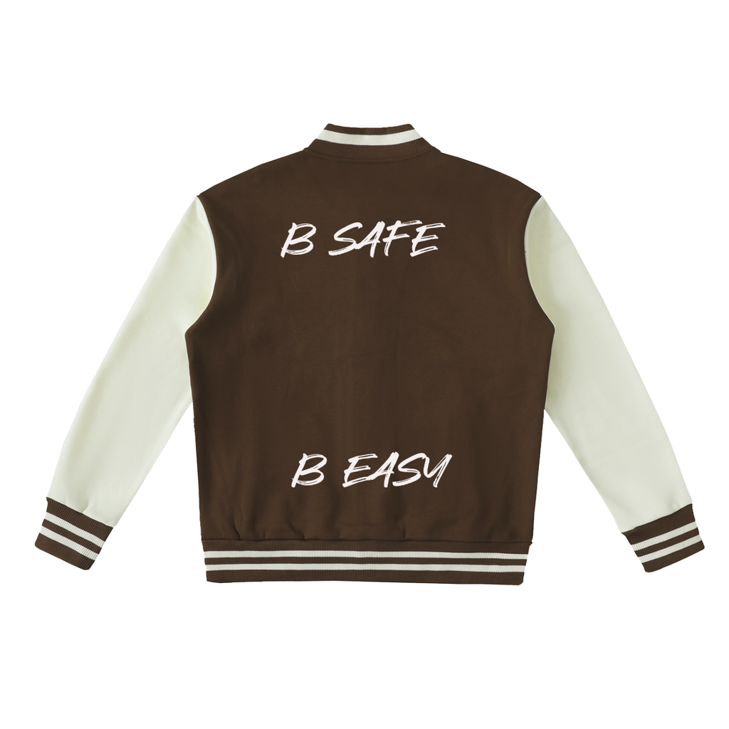Two-Tone Fleeced Varsity Jacket
