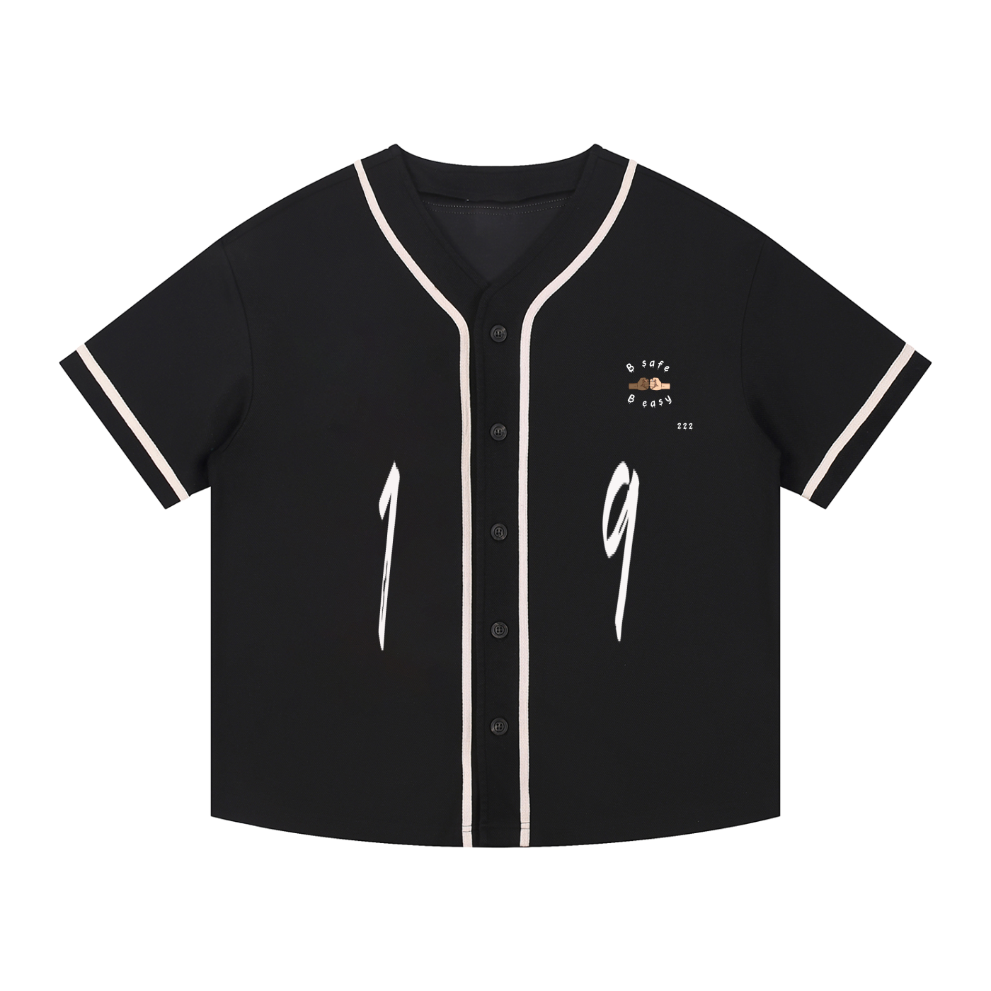 Contrast Piped Button-Up Jersey