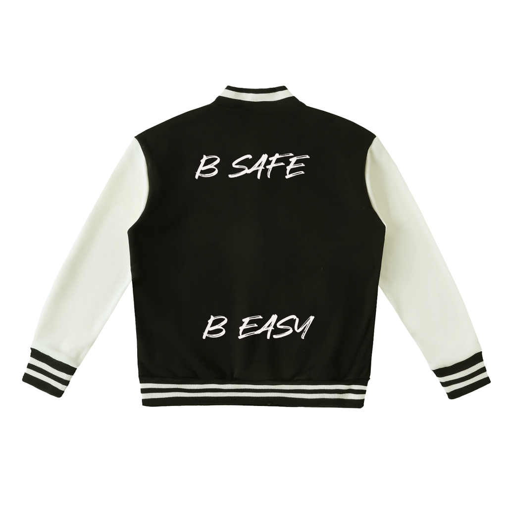 Two-Tone Fleeced Varsity Jacket