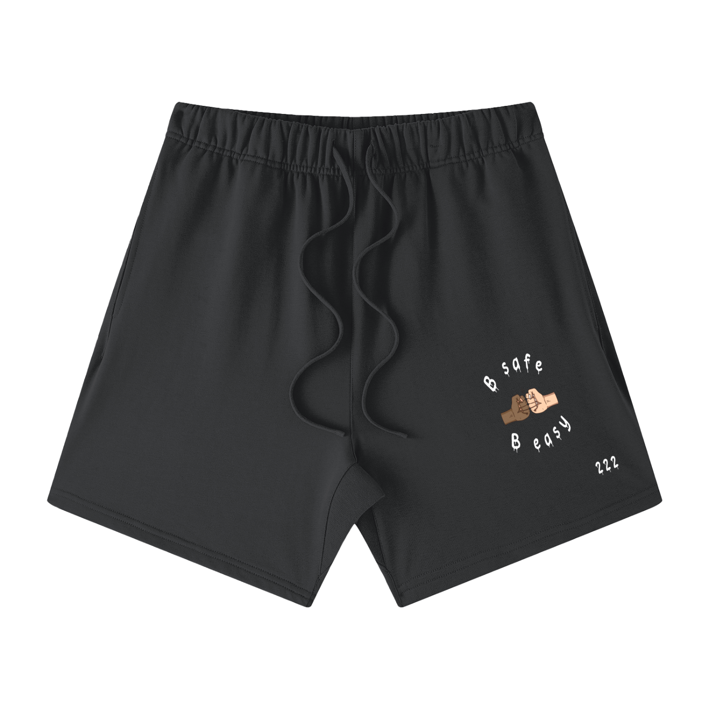 Unisex Earth Tone Loose Fit Cotton Shorts